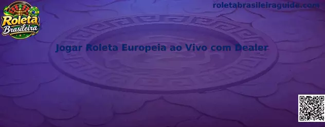 Mesa de Roleta Europeia ao Vivo com Dealer Profissional